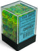 Dice Chessex Dice - Luminary Gemini Plasma Green-Teal with Orange - Set of 36 D6 - CHX 26870 - Cardboard Memories Inc.