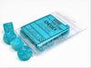 Dice Chessex Dice - Cirrus Aqua with Silver - Set of Ten D10 - CHX 27265 - Cardboard Memories Inc.
