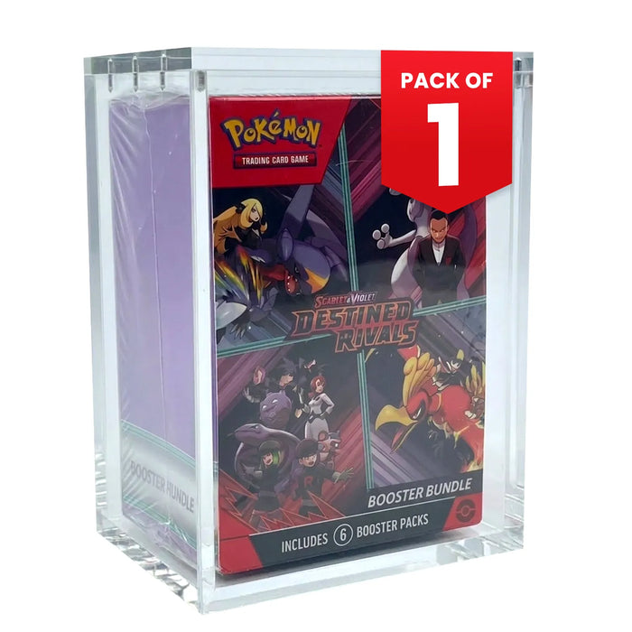 Comic Supplies Evoretro - Acrylic Single Booster Bundle/Build and Battle Box Display Case with Magnetic Lid - Cardboard Memories Inc.