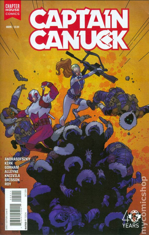 Comic Books Chapter House Comics - Captain Canuck (2015 Ongoing) 005 (Cond. FN-) - Kerschl Cover B Variant Edition - 2021 - Cardboard Memories Inc.