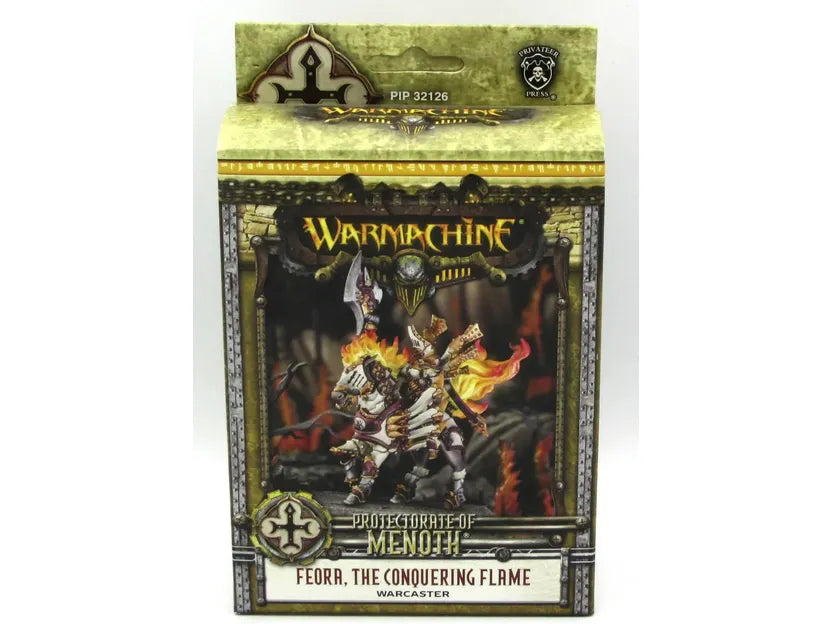 Collectible Miniature Games Privateer Press - Warmachine - Protectorate Of Menoth - Feora - The Conquering Flame Warcaster - PIP 32126 - Cardboard Memories Inc.