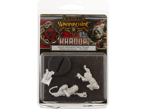 Collectible Miniature Games Privateer Press - Warmachine - Khador - Assault Kommando Flame Thrower - PIP 33069 - Cardboard Memories Inc.