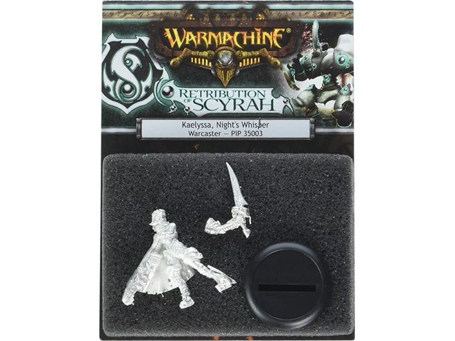Collectible Miniature Games Privateer Press - Warmachine - Retribution of Scyrah - Warcaster Kaelyssa The Nights Whisper - PIP 35003 - Cardboard Memories Inc.