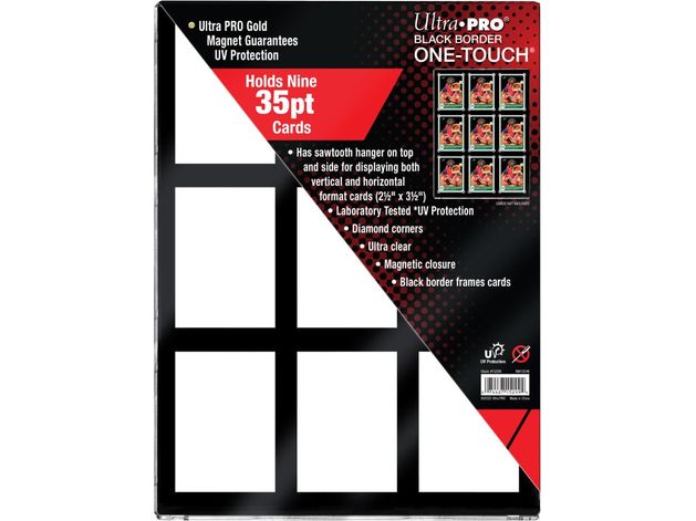 Supplies Ultra Pro - Magnetized One Touch - 9-Card Holder - Black Border - Cardboard Memories Inc.