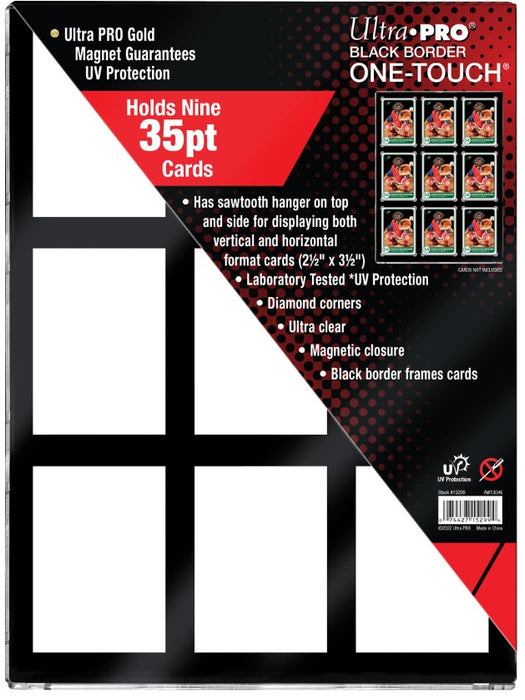 Supplies Ultra Pro - Magnetized One Touch - 9-Card Holder - Black Border - Cardboard Memories Inc.