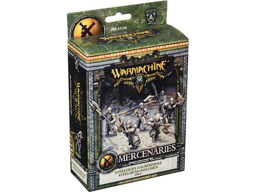 Collectible Miniature Games Privateer Press - Warmachine - Mercenaries - Steelhead Halberdiers - Riflemen - Plastic  - PIP 41120 - Cardboard Memories Inc.