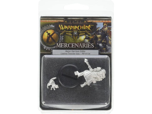 Collectible Miniature Games Privateer Press - Warmachine - Mercenaries - Major Harrison Gibbs Solo - PIP 41134 - Cardboard Memories Inc.