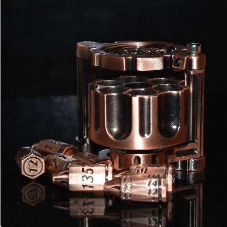 Merchant Guild House - Metal Revolver Dice Set - Copper