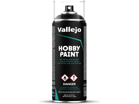 Paints and Paint Accessories Acrylicos Vallejo - Paint Spray - Black - 28 012 - Cardboard Memories Inc.