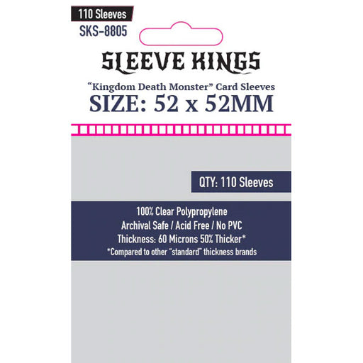 Supplies Sleeve Kings - "Kingdom Death Monster" Card Sleeves - 52mm x 52mm - Cardboard Memories Inc.