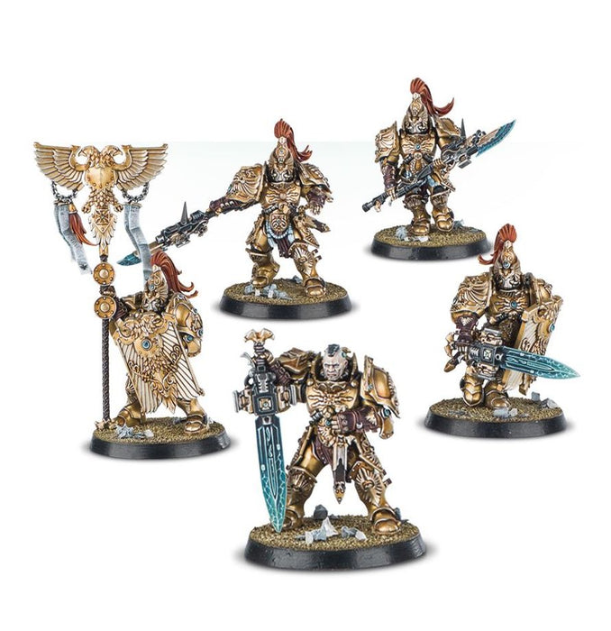 Collectible Miniature Games Games Workshop - Warhammer 40K - Adeptus Custodes - Custodian Guard - 01-07 - Cardboard Memories Inc.