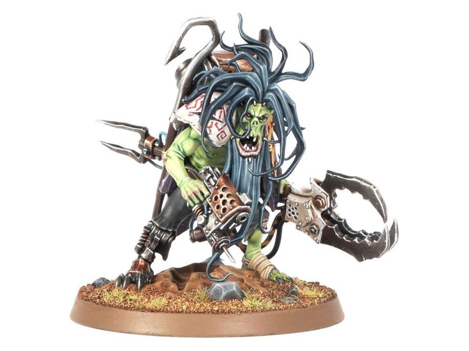 Collectible Miniature Games Games Workshop - Warhammer 40K - Orks - Zodgrod Wortsnagga - 50-50 - Cardboard Memories Inc.