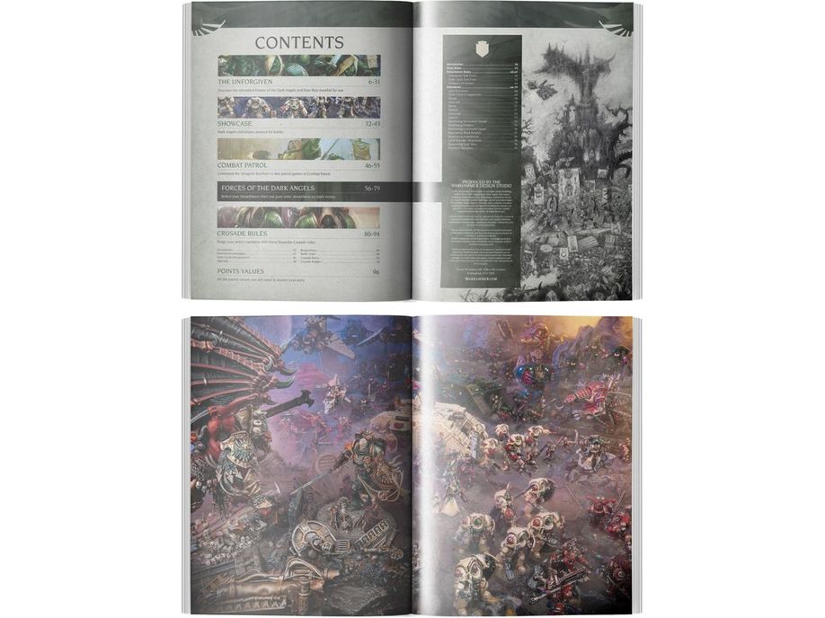 Collectible Miniature Games Games Workshop - Warhammer 40K - Codex Supplement - Dark Angels - 10th Edition - Hardcover - Cardboard Memories Inc.