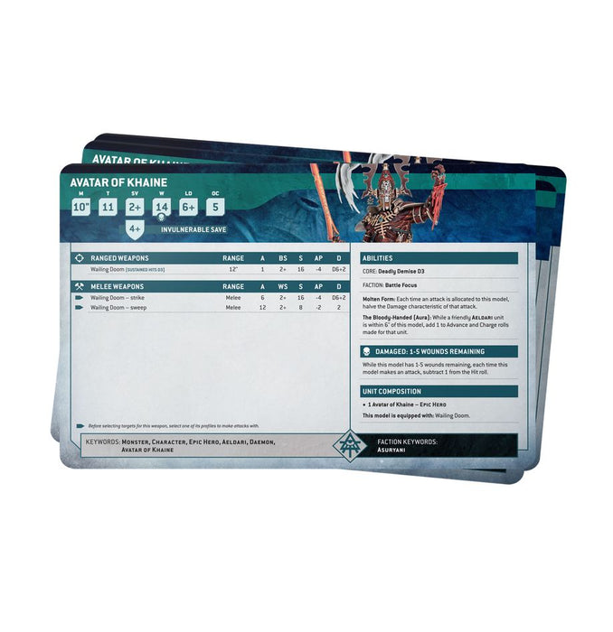 Collectible Miniature Games Games Workshop - Warhammer 40K - Aeldari - Datasheet Cards - 46-02 - Cardboard Memories Inc.