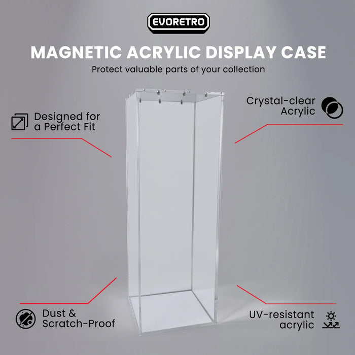 Comic Supplies Evoretro - Acrylic Booster Box Case Display with Magnetic Lid - Cardboard Memories Inc.