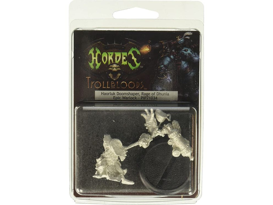 Collectible Miniature Games Privateer Press - Hordes - Trollbloods - Hoarluk Doomshaper, Rage of Dhunia Warlock - PIP 71034 - Cardboard Memories Inc.