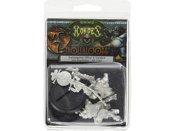 Collectible Miniature Games Privateer Press - Hordes - Trollbloods - Scattergunner Officer - Standard Unit - PIP 71064 - Cardboard Memories Inc.
