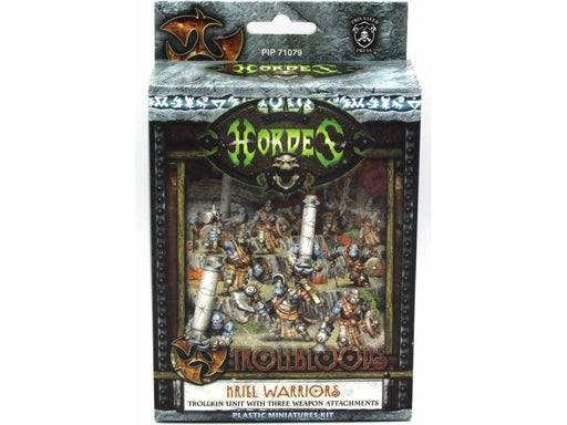 Collectible Miniature Games Privateer Press - Hordes - Trollbloods - Kriel Warriors Trollkin Unit with Weapon - PIP 71079 - Cardboard Memories Inc.
