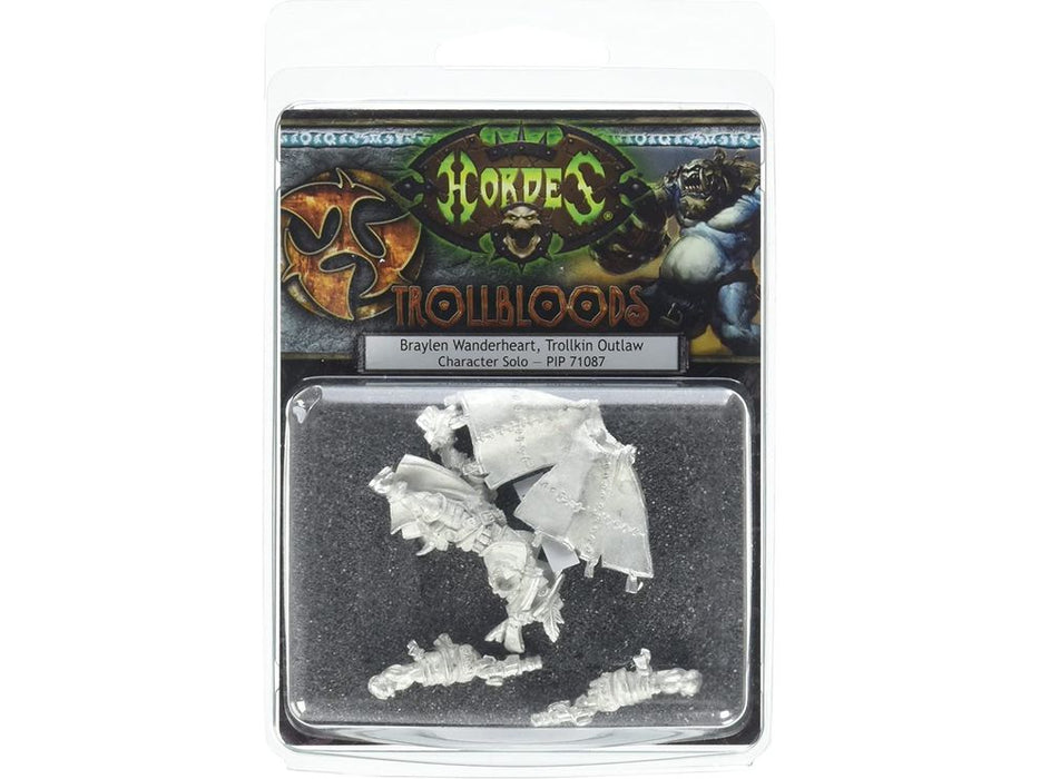 Collectible Miniature Games Privateer Press - Hordes - Trollbloods - Braylen Wanderheart - Trollkin Outlaw Solo - PIP 71087 - Cardboard Memories Inc.