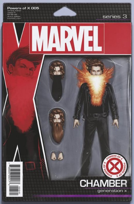 Comic Books Marvel Comics - Powers of X 005 of 6 - Christopher Action Figure Variant (Cond. VF) - 3911 - Cardboard Memories Inc.