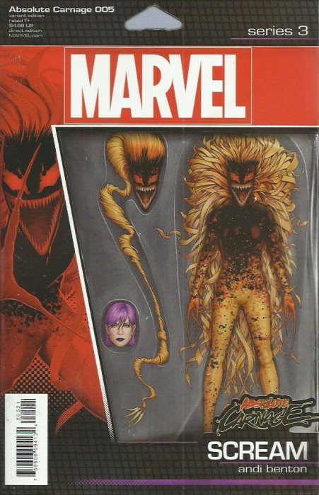 Comic Books Marvel Comics - Absolute Carnage 005 of 5 - Christopher Action Figure Variant (Cond. FN) - 4459 - Cardboard Memories Inc.