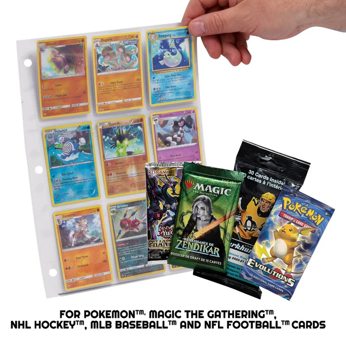 Comic Supplies Evoretro - 9 Pocket Binder Pages - Package of 40 - Cardboard Memories Inc.