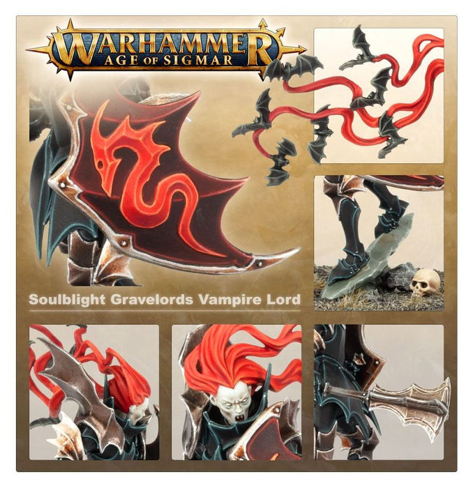 Collectible Miniature Games Games Workshop - Warhammer Age of Sigmar - Soulblight Gravelords - Vampire Lord - 91-52 - Cardboard Memories Inc.