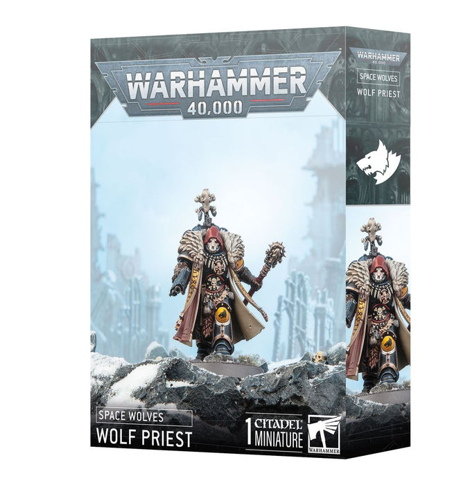 Collectible Miniature Games Games Workshop - Warhammer 40K - Space Wolves - Wolf Priest - 53-32 - Cardboard Memories Inc.