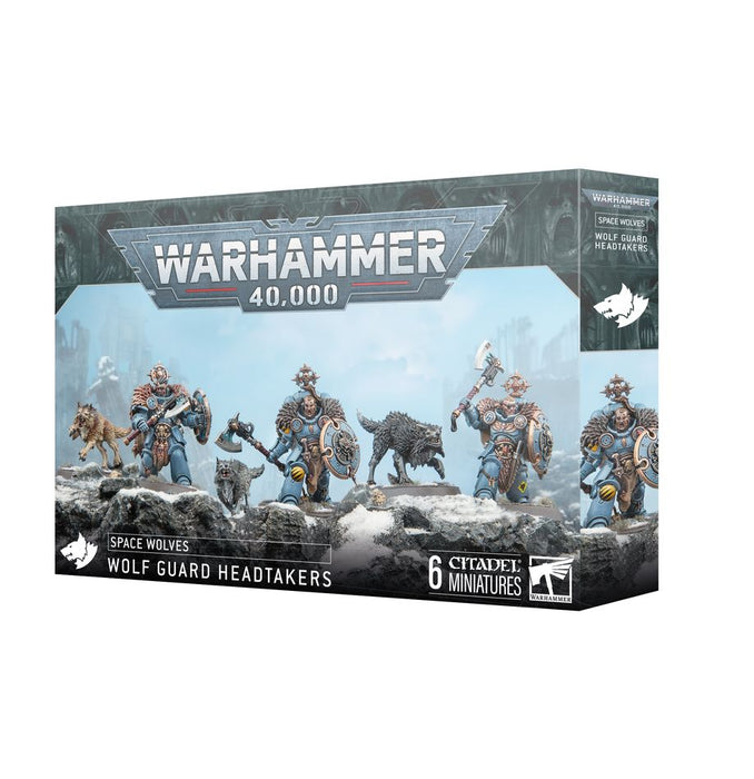 Collectible Miniature Games Games Workshop - Warhammer 40K - Space Wolves - Wolf Guard Headtakers - 53-29 - Cardboard Memories Inc.