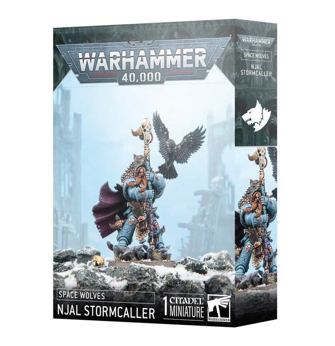 Collectible Miniature Games Games Workshop - Warhammer 40K - Space Wolves - Njal Stormcaller - 53-35 - Available July 12th 2025 - Cardboard Memories Inc.