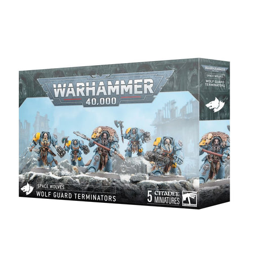 Collectible Miniature Games Games Workshop - Warhammer 40K - Space Wolves - Wolf Guard Terminators - 53-36 - Cardboard Memories Inc.