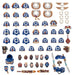 Collectible Miniature Games Games Workshop - Warhammer 40K - Space Marines - Ultramarines Upgrades & Transfers Kit - 55-72 - Cardboard Memories Inc.