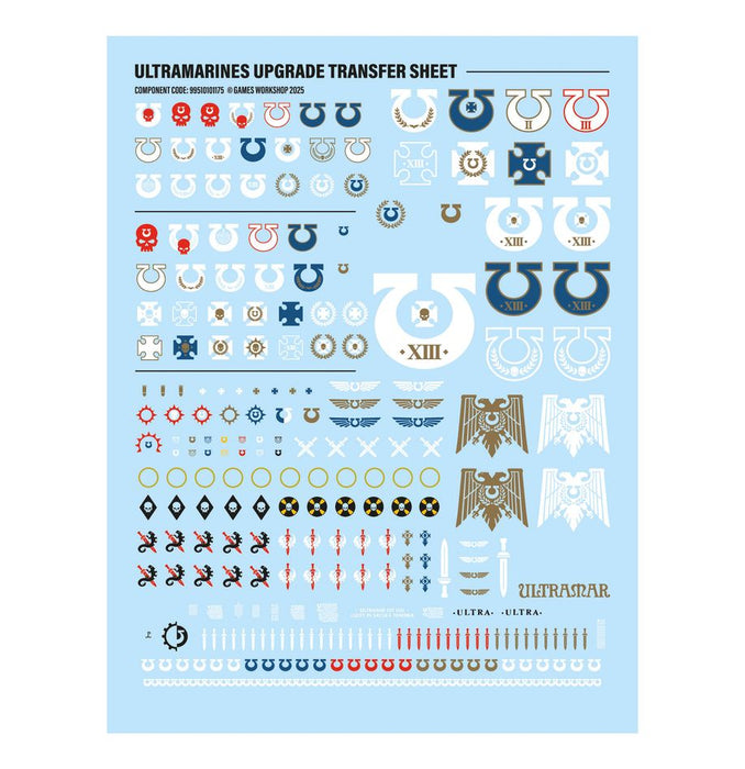 Collectible Miniature Games Games Workshop - Warhammer 40K - Space Marines - Ultramarines Upgrades & Transfers Kit - 55-72 - Cardboard Memories Inc.
