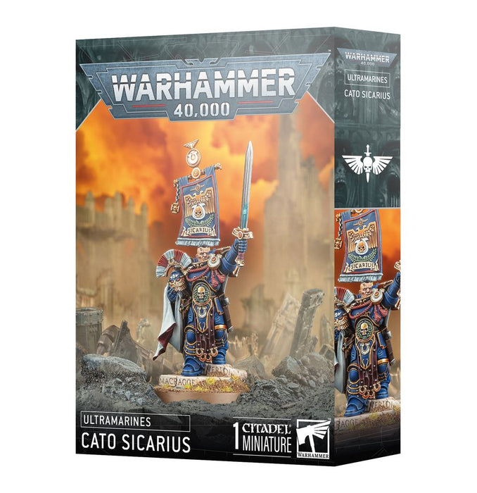 Collectible Miniature Games Games Workshop - Warhammer 40K - Space Marines - Cato Sicarius - 55-73 - Cardboard Memories Inc.