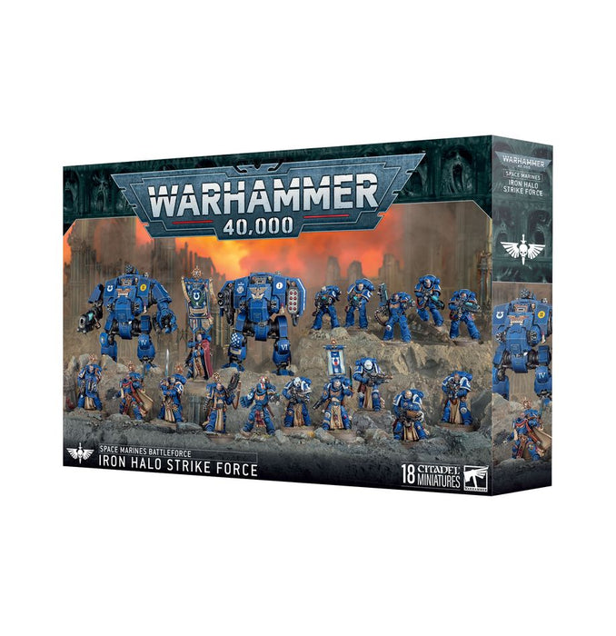 Collectible Miniature Games Games Workshop - Warhammer 40K - Space Marines - Battleforce - Iron Halo Strike Force - 71-48 - Cardboard Memories Inc.