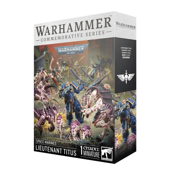Collectible Miniature Games Games Workshop - Warhammer 40K - Space Marines - Lieutenant Titus - Commemorative Series - 55-08 - Cardboard Memories Inc.