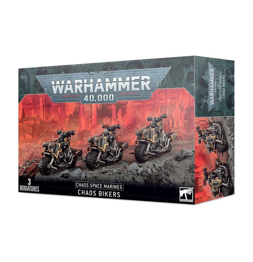 Collectible Miniature Games Games Workshop - Warhammer 40K - 11th Edition - Chaos Space Marines - Bikers - 43-08 - Cardboard Memories Inc.