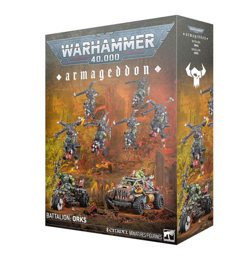 Collectible Miniature Games Games Workshop - Warhammer 40K - Orks - Armageddon Battalion - 73-501 - Cardboard Memories Inc.