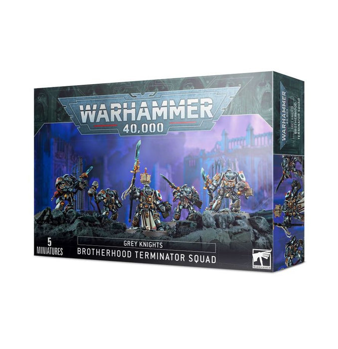 Collectible Miniature Games Games Workshop - Warhammer 40K - Grey Knights - Brotherhood Terminator Squad - 57-09 - Cardboard Memories Inc.
