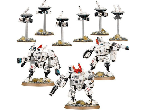 Collectible Miniature Games Games Workshop - Warhammer 40K - Tau Empire - Crisis Battlesuits - 56-07 - Cardboard Memories Inc.