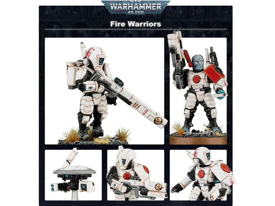 Collectible Miniature Games Games Workshop - Warhammer 40K - Tau Empire - Fire Warriors - 56-06 - Cardboard Memories Inc.