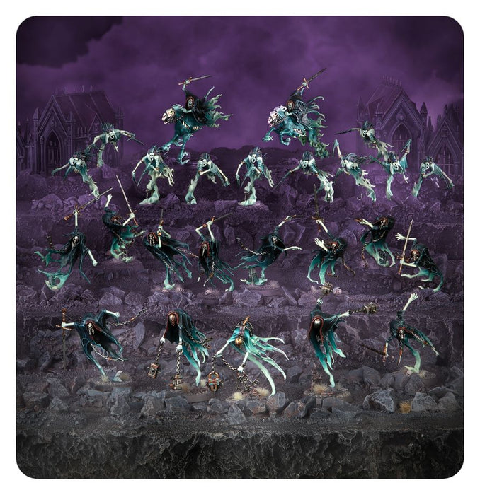 Collectible Miniature Games Games Workshop - Warhammer Age of Sigmar - Spearhead - Nighthaunt - Cursed Shacklehorde - 70-914 - Cardboard Memories Inc.
