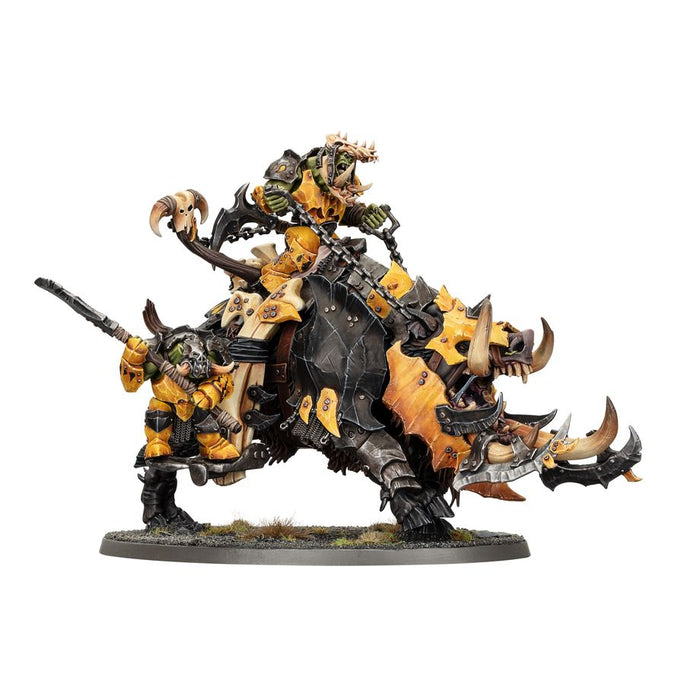Collectible Miniature Games Games Workshop - Warhammer Age of Sigmar - Orruk Warclans - Tuskboss on Maw-grunta - 89-81 - Cardboard Memories Inc.
