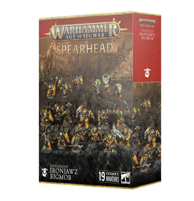 Collectible Miniature Games Games Workshop - Warhammer Age of Sigmar - Spearhead - Orruk Warclans - Ironjawz Bigmob - 70-23 - Cardboard Memories Inc.