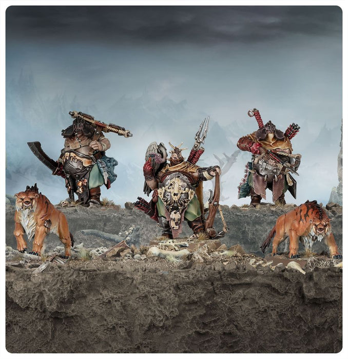 Collectible Miniature Games Games Workshop - Warhammer - Age Of Sigmar - Ogor Mawtribes - Hunters with Sabrefangs - 95-23 - Cardboard Memories Inc.