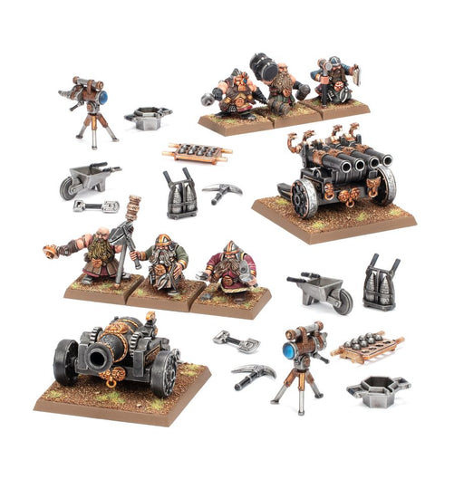 Collectible Miniature Games Games Workshop - Warhammer The Old World - Dwarfen Mountain Holds - Dwarf Cannon and Organ Gun - 10-14 - Cardboard Memories Inc.