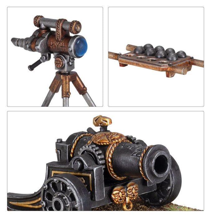 Collectible Miniature Games Games Workshop - Warhammer The Old World - Dwarfen Mountain Holds - Dwarf Cannon and Organ Gun - 10-14 - Cardboard Memories Inc.