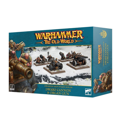 Collectible Miniature Games Games Workshop - Warhammer The Old World - Dwarfen Mountain Holds - Dwarf Cannon and Organ Gun - 10-14 - Cardboard Memories Inc.