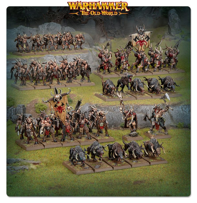 Games Workshop - Warhammer Old World - Beastmen Brayherds - Battle March Army - 08-122 - Pre-Order |
Cardboard Memories Inc.
5011921274772