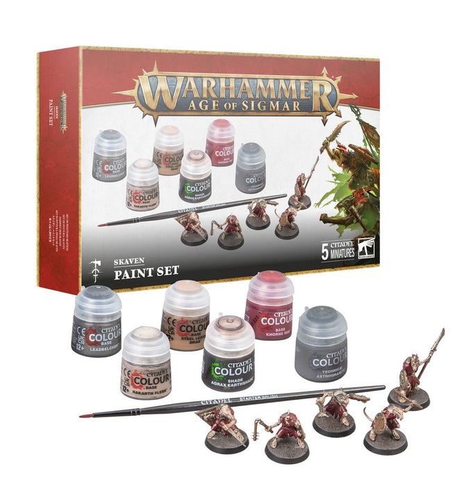 Collectible Miniature Games Games Workshop - Warhammer Age of Sigmar - Skaven Paint Set - 60-09 - Cardboard Memories Inc.